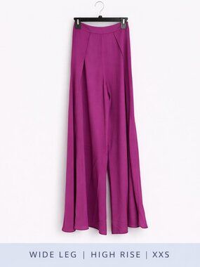 Lulus Magenta Wide Leg Pants High Rise Flowy Dress Pants XXS
